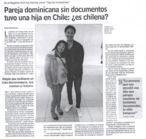 Lee más sobre el artículo Pareja Dominicana sin documentos tuvo a su hija en Chile: ¿Es Chilena?